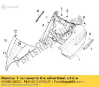 653801000C, Piaggio Group, Modanatura anteriore sinistra piaggio x 125 250 300 2008 2009, Nuovo