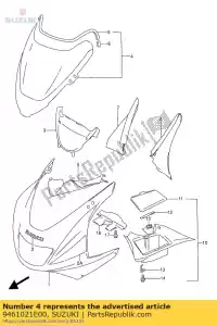 suzuki 9461021E00 voorruit set - Onderkant
