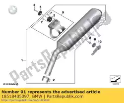 Here you can order the rear muffler from BMW, with part number 18518405097:
