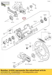 kawasaki 410340570 drum-assy, ??tylny hamulec kx85cef - Dół