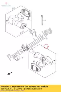 Suzuki 3560108J01 lampe assy, ??fr tu - La partie au fond