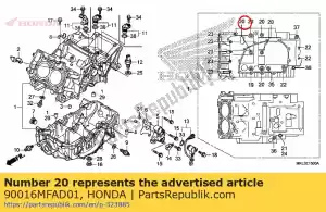 honda 90016MFAD01 parafuso, flange, 9x125 - Lado inferior