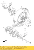 6471119C0V, Suzuki, Eje trasero suzuki gsx gsxfuu gsxf 600 750 6002, Nuevo