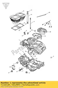 triumph T1160189 kit de caja - Lado inferior