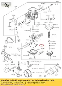 kawasaki 920550084 ring-o,chamber gasket an130b8f - Bottom side