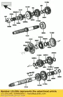 131291240, Kawasaki, engrenagem, saída, 2ª, 33t z1000-k1 kawasaki gpz 1100 1985, Novo