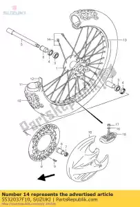 suzuki 5532037F10 falou conjunto, fr - Lado inferior