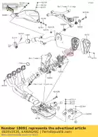 180910939, Kawasaki, body-comp-uitlaat klz1000bff kawasaki  klz 1000 2015 2016 2017 2018, Nieuw