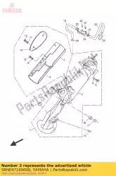 beschermer, geluiddemper van Yamaha, met onderdeel nummer 5RNE47180000, bestel je hier online: