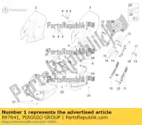 897641, Piaggio Group, parabrisas del faro en blanco moto-guzzi stelvio zgulze00, zgulzg00, zgulzu01 1200 2011 2016 2017, Nuevo