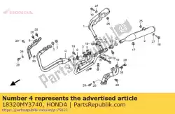 Here you can order the pipe comp., r. Ex. From Honda, with part number 18320MY3740: