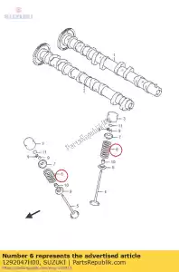 suzuki 1292047H00 juego de muelles, válvula - Lado inferior