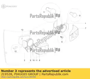 Piaggio Group 219528 lampe 12v-35 / 35w - La partie au fond