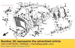 Aqui você pode pedir o mangueira, l. Radiador superior em Honda , com o número da peça 19511MFJD00: