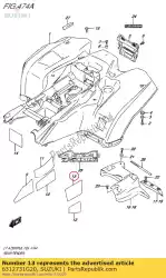 Here you can order the shield,rr fende from Suzuki, with part number 6312731G20: