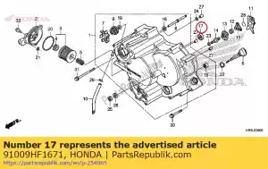 honda 91009HF1671 rodamiento, bola radial, 15x32x9 - Lado inferior