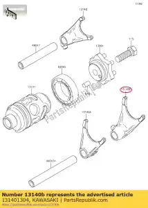 kawasaki 131401304 fork-shift,low&4th kx85-b1 - Bottom side