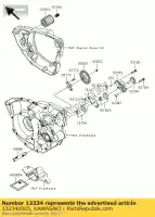 132340005, Kawasaki, arbre-comp, pompe à huile kx250-n1 kawasaki kx 250 2004 2005 2006 2007 2008 2009, Nouveau