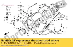 Aquí puede pedir juego de guardabarros, r. Fr. (wl) * de Honda , con el número de pieza 61150HN1U60ZB: