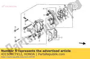 honda 43150MCT912 remklauw sub ass., rr. (n - Onderkant