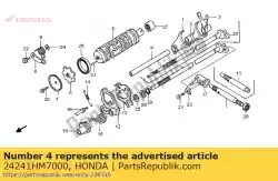 Here you can order the shaft,gear shift from Honda, with part number 24241HM7000: