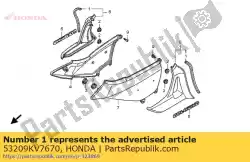 Ici, vous pouvez commander le joint, lentille de clignotant auprès de Honda , avec le numéro de pièce 53209KV7670: