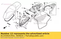 81250K01900, Honda, scatola, bagaglio honda sh i  ad a d sh125 sh125a sh125ad sh125d 125 , Nuovo