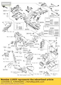 Kawasaki 110550613 soporte, conector - Lado inferior
