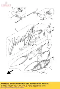 yamaha 5PW833400000 conjunto de luz intermitente 2 - Lado inferior