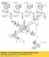 58330018000, KTM, virabrequim cpl. 540/620 lc4 ktm  competition duke e egs exc lc lc4 rxc sc six sup super sx sxc txc 350 400 540 620 640 1994 1995 1996 1997 1998 1999 2000 2001 2020, Novo