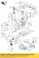 180201278, Kawasaki, chicane, bouchon de réservoir de carburant kawasaki kvf650 prairie 4x4 650 , Nouveau