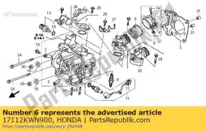 Honda 17112KWN900 isolator, gaspedaal - Onderkant