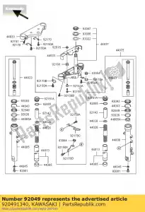 Kawasaki 920491340 joint d'huile fourche hors baignoire - La partie au fond