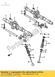 Here you can order the cam shaft,intak from Suzuki, with part number 1271106B90: