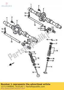 suzuki 1271106B90 cam shaft,intak - Bottom side