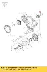 Here you can order the shaft, od14, id 8, l52. 7 from Triumph, with part number T1221106: