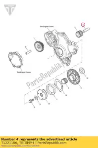 triumph T1221106 eixo, od14, id 8, l52,7 - Lado inferior