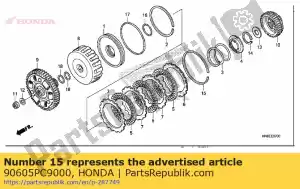 Honda 90605PC9000 ring, snap, 119mm - Onderkant
