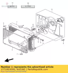radiator assy, ?? W van Suzuki, met onderdeel nummer 1771003G00, bestel je hier online: