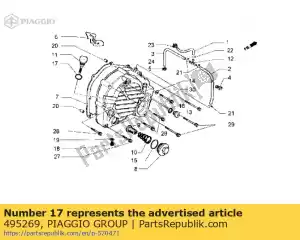 Piaggio Group 495269 anillo de junta - Lado inferior