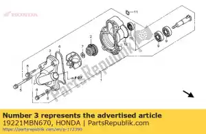 honda 19221MBN670 couvercle, pompe à eau - La partie au fond