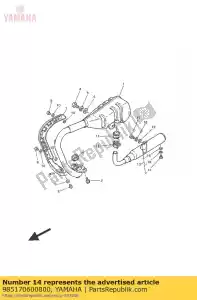 yamaha 985170600800 screw, pan - Bottom side