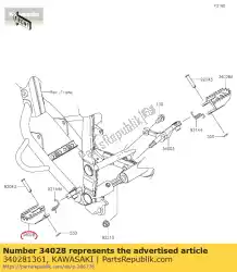 Ici, vous pouvez commander le étape, lh auprès de Kawasaki , avec le numéro de pièce 340281361: