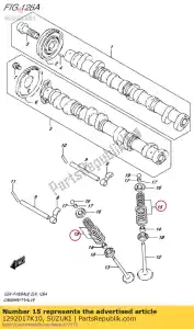 suzuki 1292017K10 juego de resortes, válvula - Lado inferior