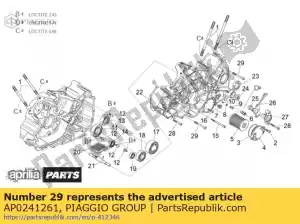 Piaggio Group AP0241261 parafuso sextavado - Lado inferior