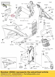 Kawasaki 350631137 fique - Lado inferior