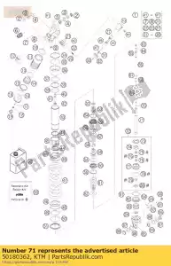 ktm 50180362 piston rod d=18 m16x1 - Bottom side