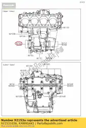 Qui puoi ordinare bullone, flangiato 8x70 da Kawasaki , con numero parte 921531036: