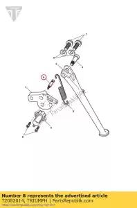 triumph T2082014 retentor de mola de pino - Lado inferior