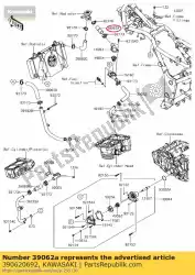 Ici, vous pouvez commander le refroidissement par tuyau, thermo.-cap er250 auprès de Kawasaki , avec le numéro de pièce 390620692: